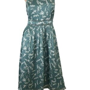 Club Monaco Green Floral Midi Dress